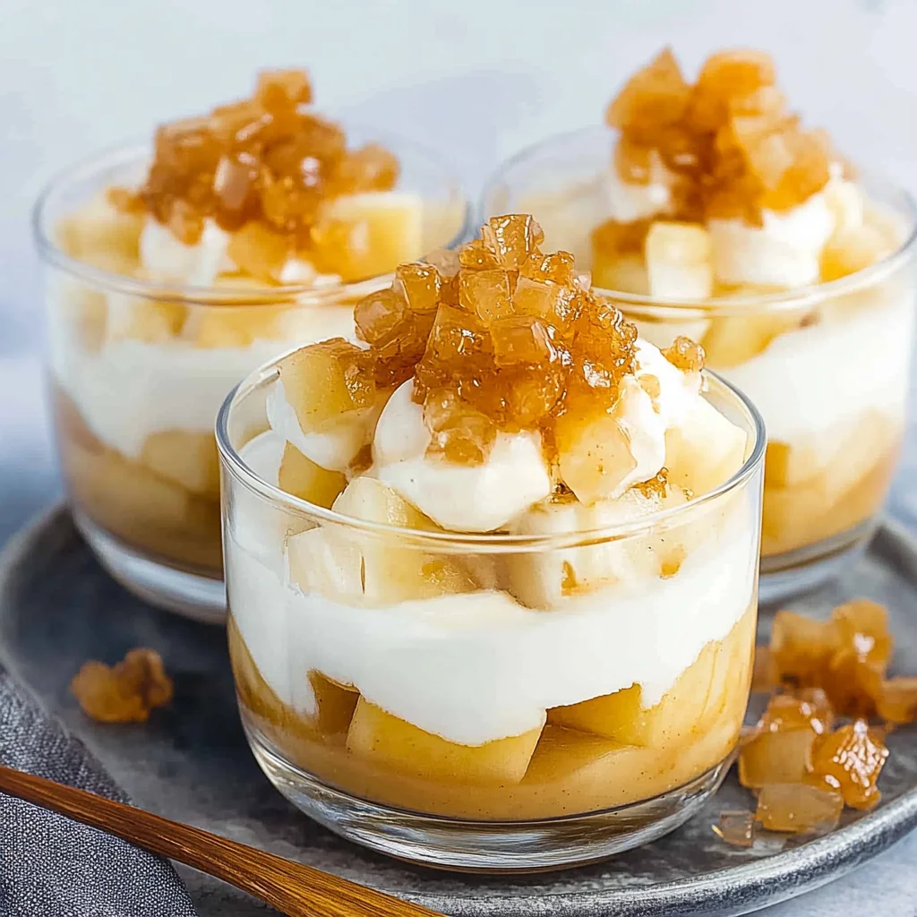 Bratapfel-Dessert im Glas