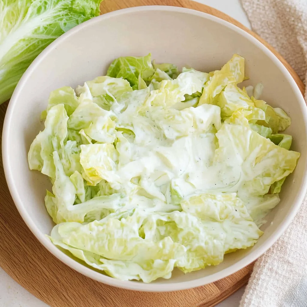 Eisbergsalat-Dressing mit Schmand und Zitrone
