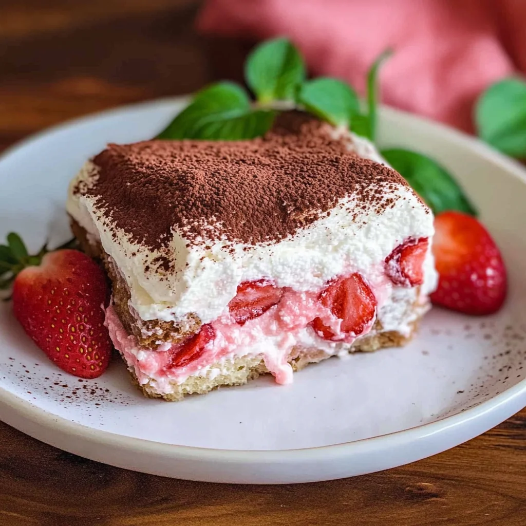 Erdbeer Tiramisu - cremig & ohne Ei