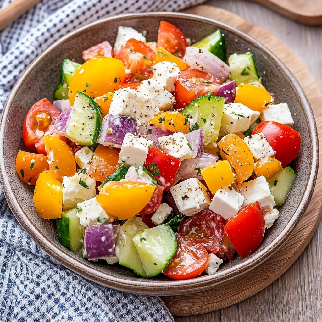 Griechischer Bauernsalat (einfaches Salat Rezept)