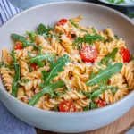 Nudelsalat mit Pesto & Rucola (ohne Mayo)