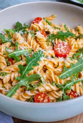 Nudelsalat mit Pesto & Rucola (ohne Mayo)