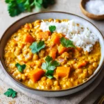 Süßkartoffel-Linsen-Curry mit Kokosmilch