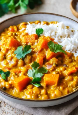 Süßkartoffel-Linsen-Curry mit Kokosmilch