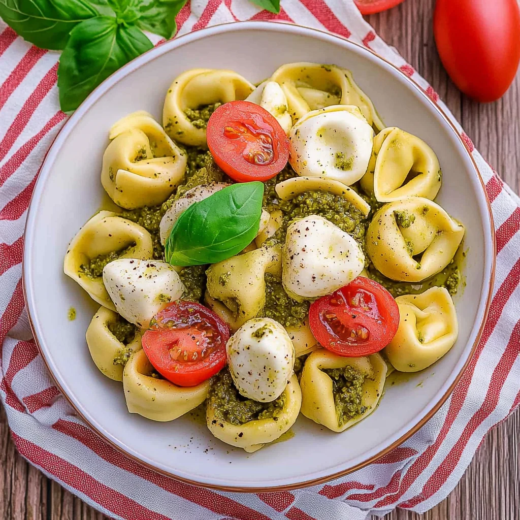 Tortellini Salat mit Pesto (schnelles Rezept)