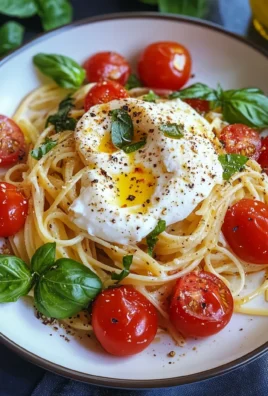 Burrata-Pasta mit Tomaten, einfaches Rezept