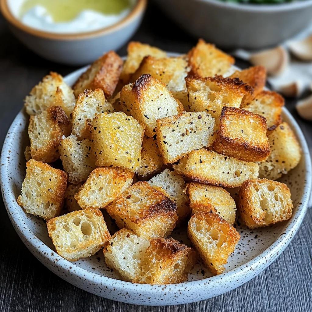 Croûtons aus der Heißluftfritteuse