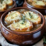 Zwiebelsuppe nach französischer Art