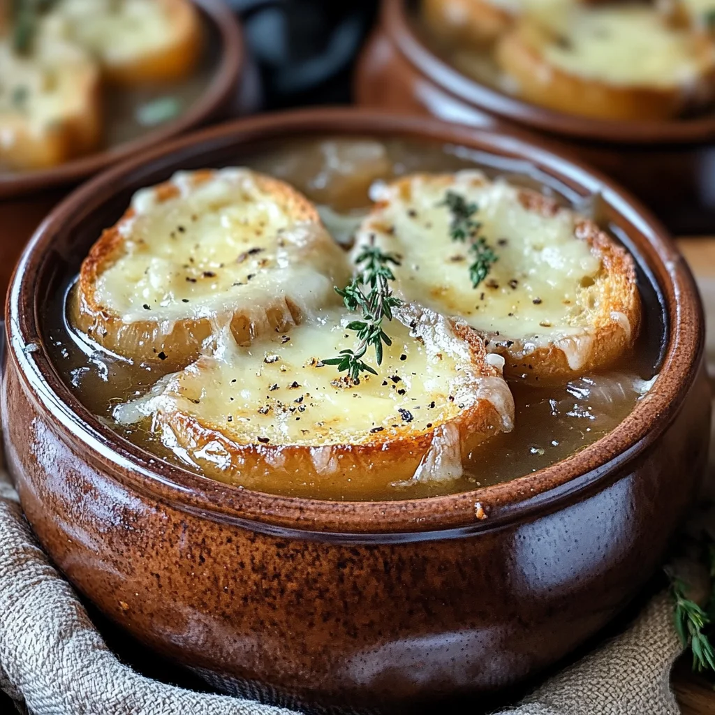 Zwiebelsuppe nach französischer Art